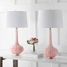 Bette 28.5" Glass Teardrop LED Table Lamp Set of 2 by JONATHAN Y