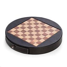 Bey-Berk Leather Trim Wood Surface Chess Set