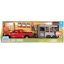 Big Country Toys 24-Piece Truck & Horse Trailer Playset