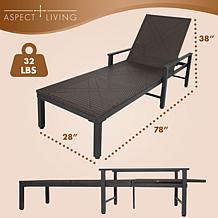 Biscayne 2pc Wicker Chaise - Aspect Living