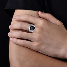 Black Glass Signet Ring