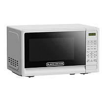 Black+Decker EM720CFOW 0.7 Cu. Ft. Digital Microwave, White