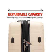 Bobcat Excavator 3 Piece Expandable Hardside Luggage Set with TSA Lock