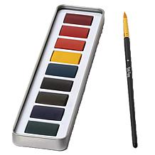 Brea Reese Vibrant Watercolor Paint Set with Brush and Tin