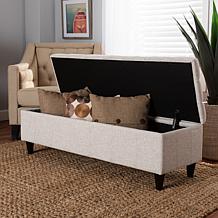 Brette Fabric Upholstered Storage Bench Ottoman