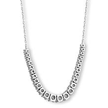Bright Halo 2ctw Lab Grown Diamonds 14K Gold Graduated Tennis Necklace