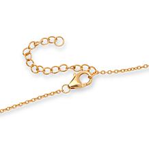 Bright Halo Lab-Grown Diamond & Cultured Pearl Cross Pendant Necklace