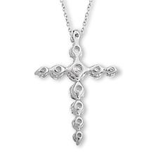 Bright Halo Lab Grown Diamonds 14K Gold 0.75ctw Cross Pendant & Chain