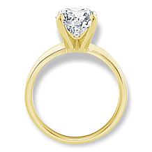 Bright Halo Lab Grown Diamonds 14K Gold 2ct Round Cut Solitaire Ring