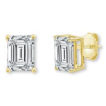Bright Halo Lab Grown Diamonds 14K Gold 2ctw Emerald-Cut Stud Earrings