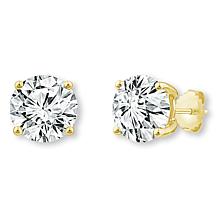 Bright Halo Lab Grown Diamonds 14K Gold 4ctw Round Stud Earrings