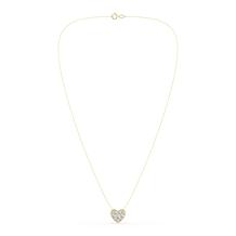 Bright Halo Lab Grown Diamonds 1.5 ctw Heart Pendant with Chain