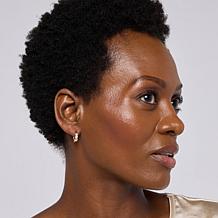 Bright Halo Lab Grown Diamonds 1ctw Huggie Hoop Earrings