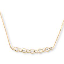 Bright Halo Lab Grown Diamonds 1ctw "Smile" Necklace