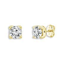 Bright Halo Lab Grown Diamonds .25ctw Round Shape Stud Earrings