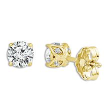 Bright Halo Lab Grown Diamonds .50ctw Stud Earrings