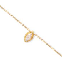 Bright Halo Lab Grown Diamonds .62ctw Marquise Solitaire Necklace
