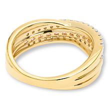 Bright Halo Lab Grown Diamonds .62ctw Pink and White Highway Band Ring