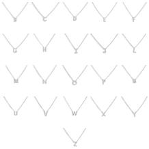 Bright Halo Lab Grown Diamonds Sterling Silver Initial Necklace