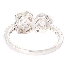 Bright Halo "Toi et Moi" "You and Me" 1.39cttw Lab-Grown Diamond Ring
