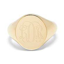 brook and york Personalized Claire Initial Monogram Signet Ring