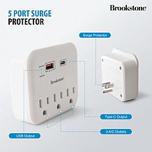 Brookstone 2-pack Surge Protectors with AC and USB Ports