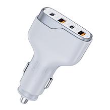Brookstone 4-Port PD 60W Car Charger - 2 USB-C, 2 USB-A