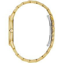 Bulova Goldtone Men's Diamond-Accented Date Feature Watch