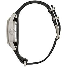 Bulova Men's Black Leather Military Style Automatic Watch