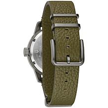 Bulova Men's Green Leather Military Style Automatic Watch