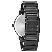 Bulova "Modern" Black Stainless Steel Men's Diamond Bracelet Watch