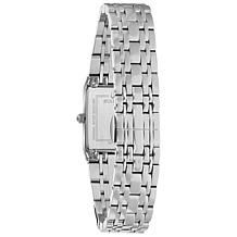 Bulova "Quadra" Stainless Steel Women's Diamond Bracelet Watch