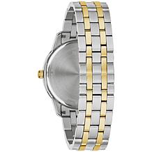 Bulova Two-Tone Men's Diamond-Accented Date Feature Watch