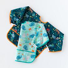 Bumkins Sleeved Bib 2-Pack - Ocean Life & Jungle