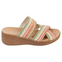 BZees Fiona Machine Washable Strappy Wedge Sandal