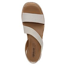 BZees® LifeStride Odette Cork Wedge Sandals