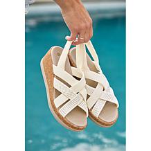 Bzees Ritz Sparkle Machine Washable Cork Wedge Sandal