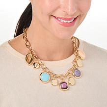 C Wonder 18" Simulated Gem Dangle Necklace
