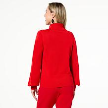 C Wonder by Christian Siriano Button Collar Turtleneck Sweater