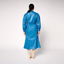 C Wonder by Christian Siriano Faux Leather Shirtdress