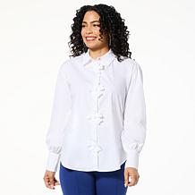 C Wonder by Christian Siriano Floral Detail Shirt