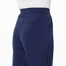 C Wonder by Christian Siriano Heathered Twill Crystal Trouser Pant