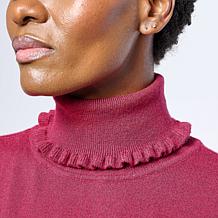 C Wonder by Christian Siriano Luxe Blouson Sleeve Turtleneck Sweater