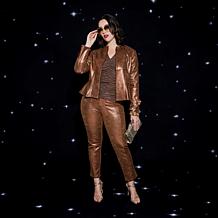 C Wonder by Christian Siriano Metallic Knit Ruffle Jacket