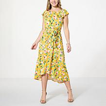 C Wonder by Christian Siriano On/Off the Shoulder Flounce Dress