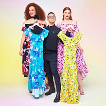 C Wonder by Christian Siriano On/Off the Shoulder Flounce Dress