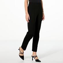 C Wonder by Christian Siriano Ponte Knit Pull-On Pin-Tuck Pant