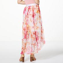 C Wonder by Christian Siriano Tulle and Satin Waist Hi-Low Skirt