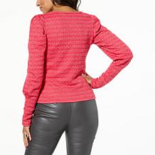 C Wonder by Christian Siriano Tweed Knit Sweater Top