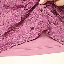 C Wonder Knit Lace V-Neck Tank